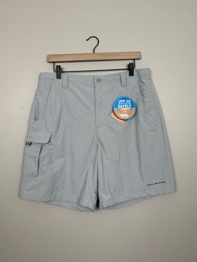 Columbia Sportswear Co Shorts Mens Med Gray PFG Omni Shade UPF 50 Outdoors Cargo